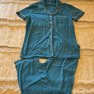Amazon Women's Teal Blue Pajama Set